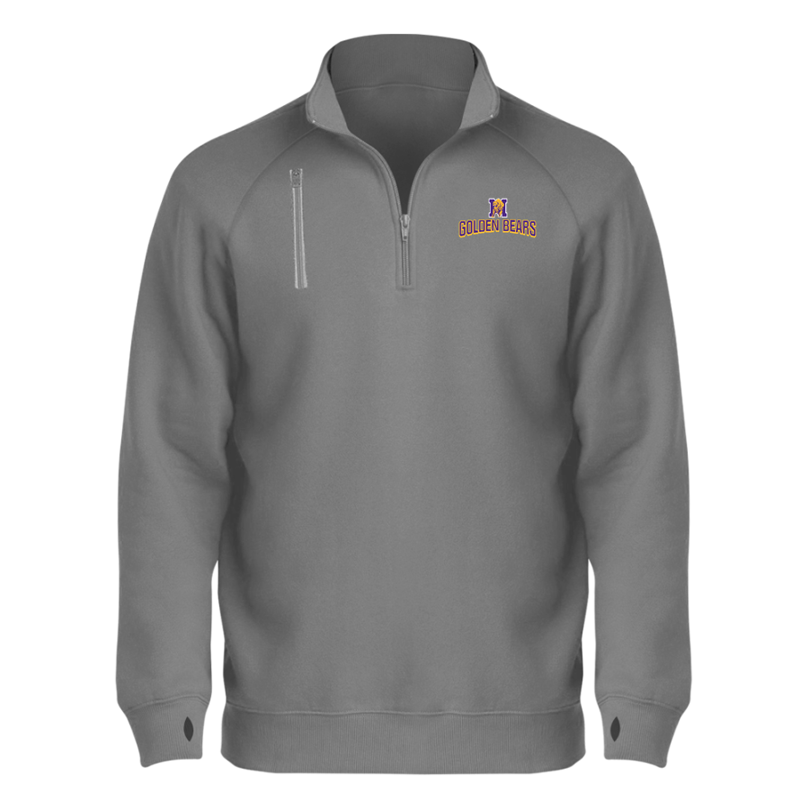 Miles Golden Bears <span class="pdp-name-mascot">Miles Golden Bear</span> BSN SPORTS Men's Cotton Rich Fleece 1/4 Zip