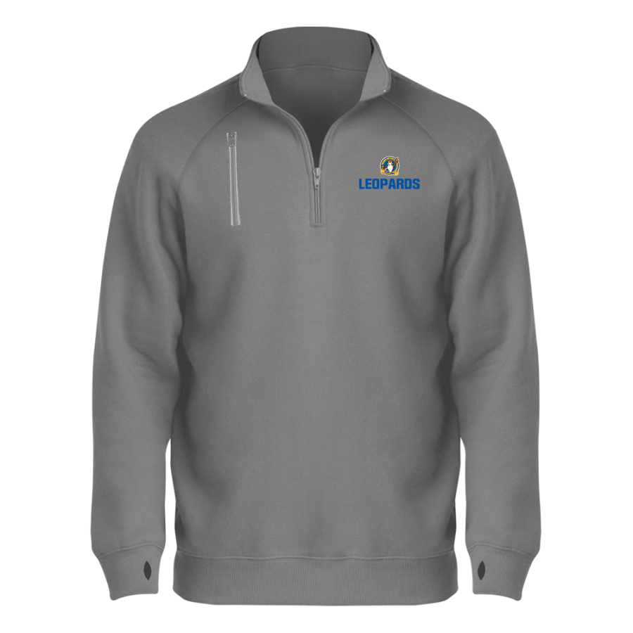 Lincoln Leopards <span class="pdp-name-mascot">Lincoln Elementary School Leopards</span> BSN SPORTS Men's Cotton Rich Fleece 1/4 Zip