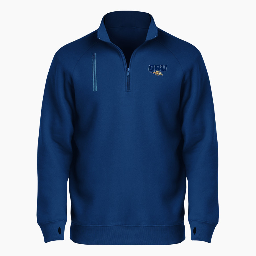 Oral Roberts Golden Eagles <span class="pdp-name-mascot">Oral Roberts Golden Eagles</span> BSN SPORTS Men's Cotton Rich Fleece 1/4 Zip