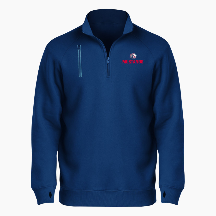 Crimson Cliffs Mustangs <span class="pdp-name-mascot">Crimson Cliffs Mustangs</span> BSN SPORTS Men's Cotton Rich Fleece 1/4 Zip
