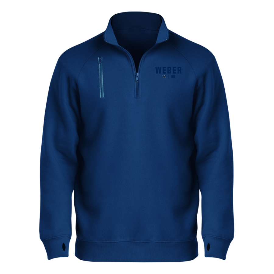 Weber Rams <span class="pdp-name-mascot">Weber Rams</span> BSN SPORTS Men's Cotton Rich Fleece 1/4 Zip