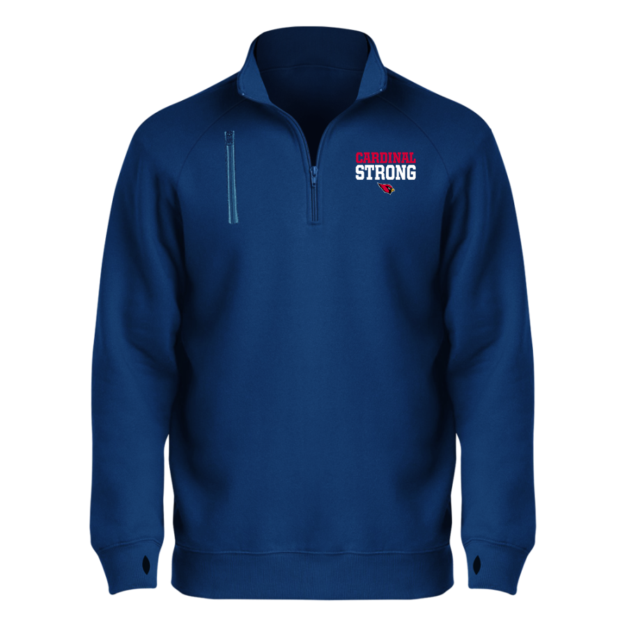 PLAINFIELD HIGH SCHOOL CARDINALS <span class="pdp-name-mascot">PLAINFIELD CARDINALS</span> BSN SPORTS Men's Cotton Rich Fleece 1/4 Zip