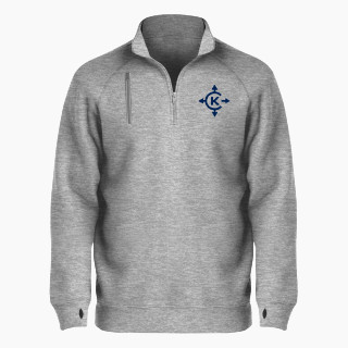 BSN SPORTS Men's Cotton Rich Fleece 1/4 Zip