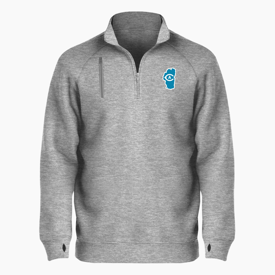 Aggie Sideline Store UC Davis BSN SPORTS Men's Cotton Rich Fleece 1/4 Zip