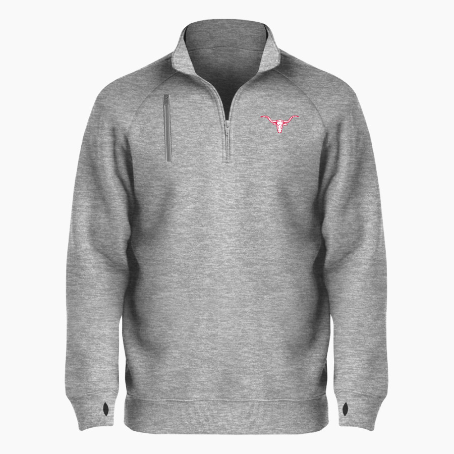 Springfield Longhorns <span class="pdp-name-mascot">Springfield Longhorns</span> BSN SPORTS Men's Cotton Rich Fleece 1/4 Zip