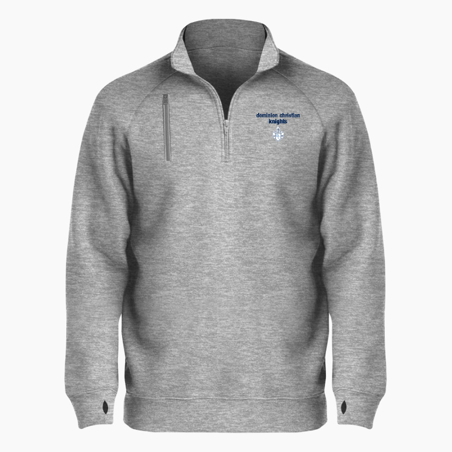 DOMINION CHRISTIAN HIGH SCHOOL KNIGHTS <span class="pdp-name-mascot">DOMINION CHRISTIAN KNIGHTS</span> BSN SPORTS Men's Cotton Rich Fleece 1/4 Zip