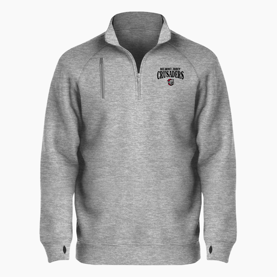 Belmont Abbey College The Official Store of the Crusaders BSN SPORTS Men's Cotton Rich Fleece 1/4 Zip