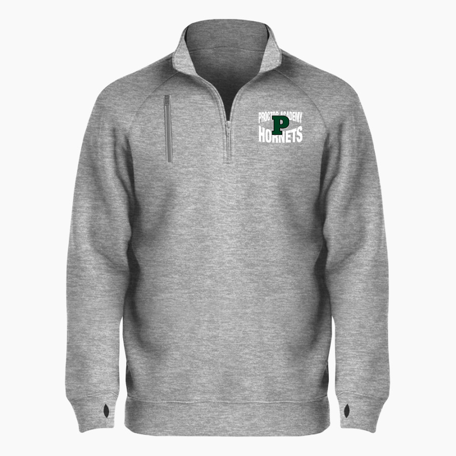 PROCTOR ACADEMY HORNETS BSN SPORTS Men's Cotton Rich Fleece 1/4 Zip