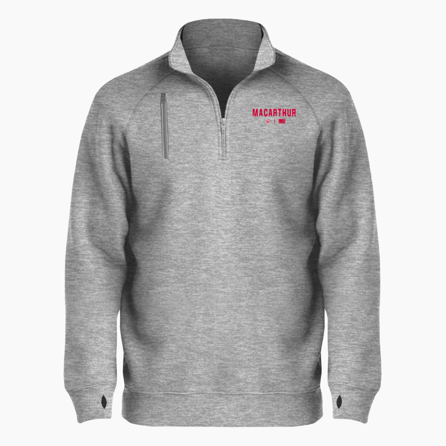 MACARTHUR HIGH SCHOOL GENERALS <span class="pdp-name-mascot">MACARTHUR GENERALS</span> BSN SPORTS Men's Cotton Rich Fleece 1/4 Zip