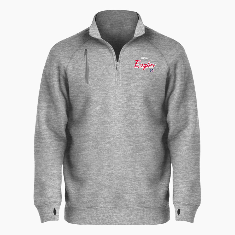 Milton Eagles <span class="pdp-name-mascot">Milton Eagles</span> BSN SPORTS Men's Cotton Rich Fleece 1/4 Zip