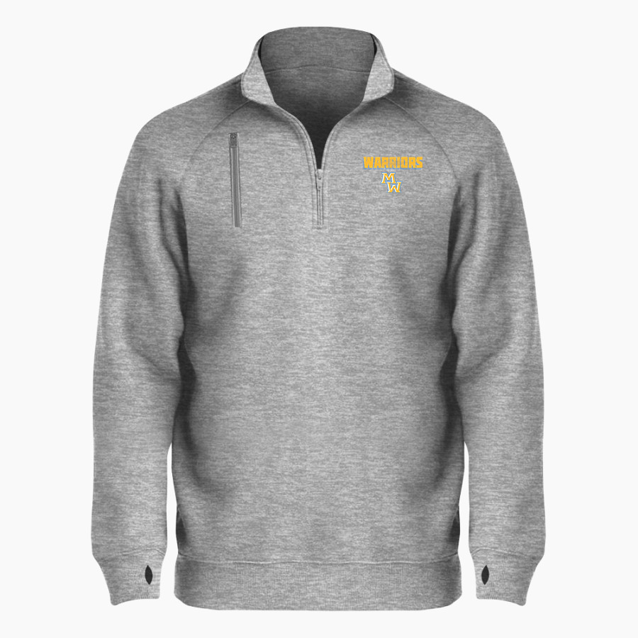 Maine West Warriors <span class="pdp-name-mascot">Maine West High School Warriors</span> BSN SPORTS Men's Cotton Rich Fleece 1/4 Zip