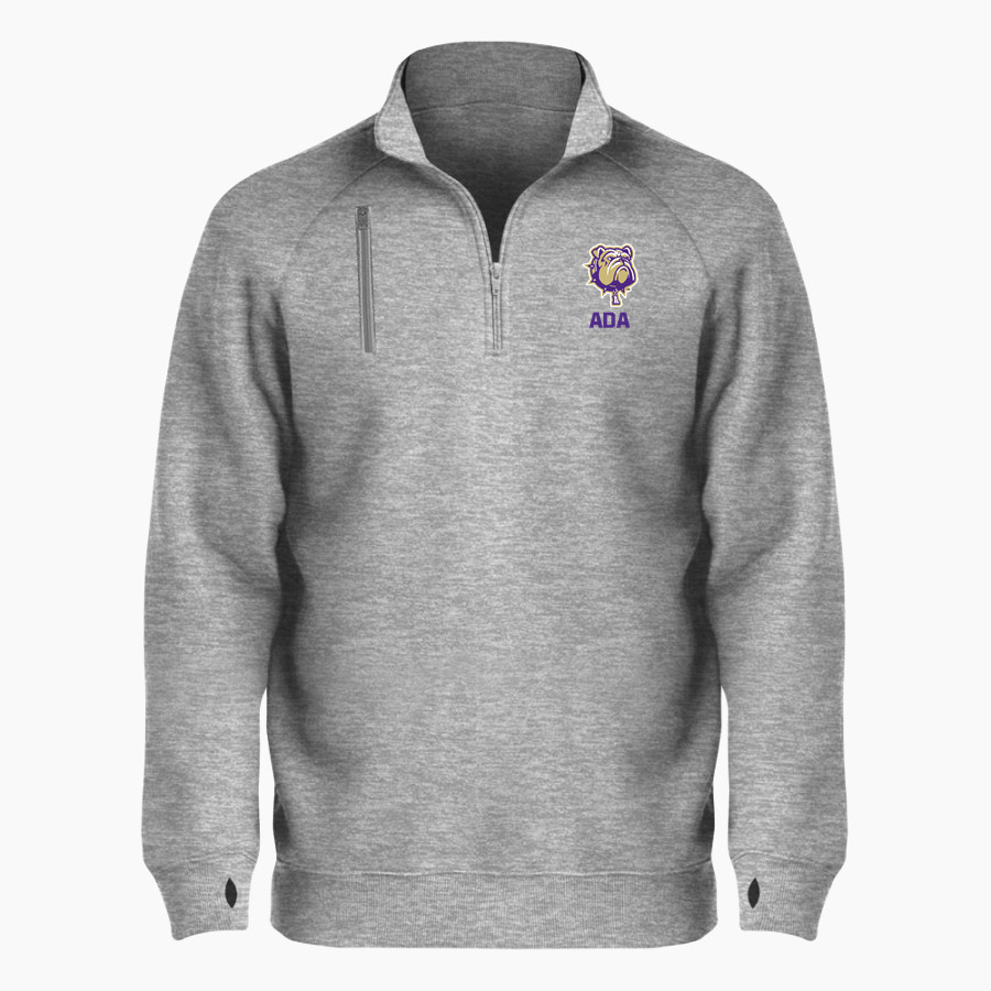 ADA HIGH SCHOOL BULLDOGS BSN SPORTS Men's Cotton Rich Fleece 1/4 Zip