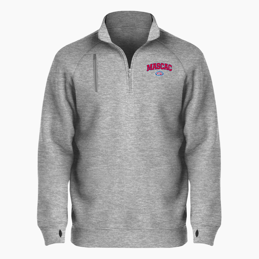Massachusetts State Collegiate Athletic Conference <span class="pdp-name-mascot">MASCAC</span> BSN SPORTS Men's Cotton Rich Fleece 1/4 Zip