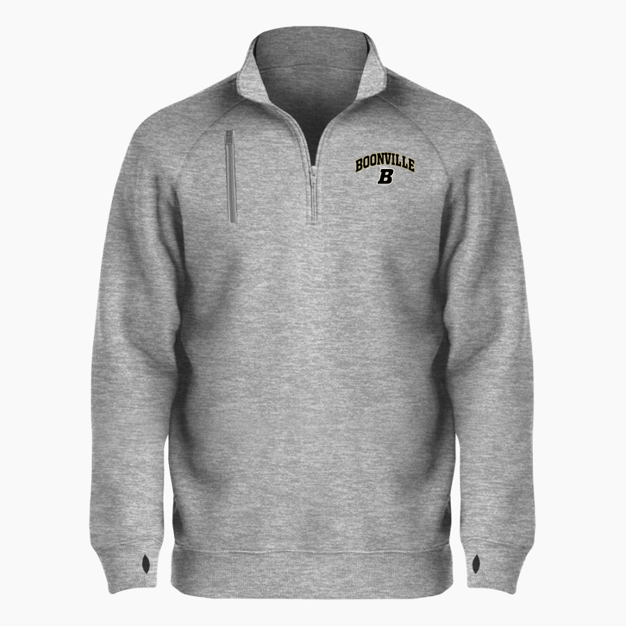 Boonville Pioneers <span class="pdp-name-mascot">Boonville Pioneers</span> BSN SPORTS Men's Cotton Rich Fleece 1/4 Zip