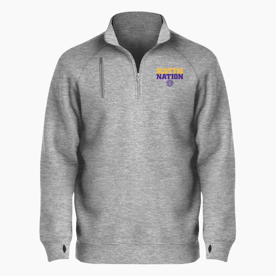 Ballston Spa Scotties The Official Online Store BSN SPORTS Men's Cotton Rich Fleece 1/4 Zip