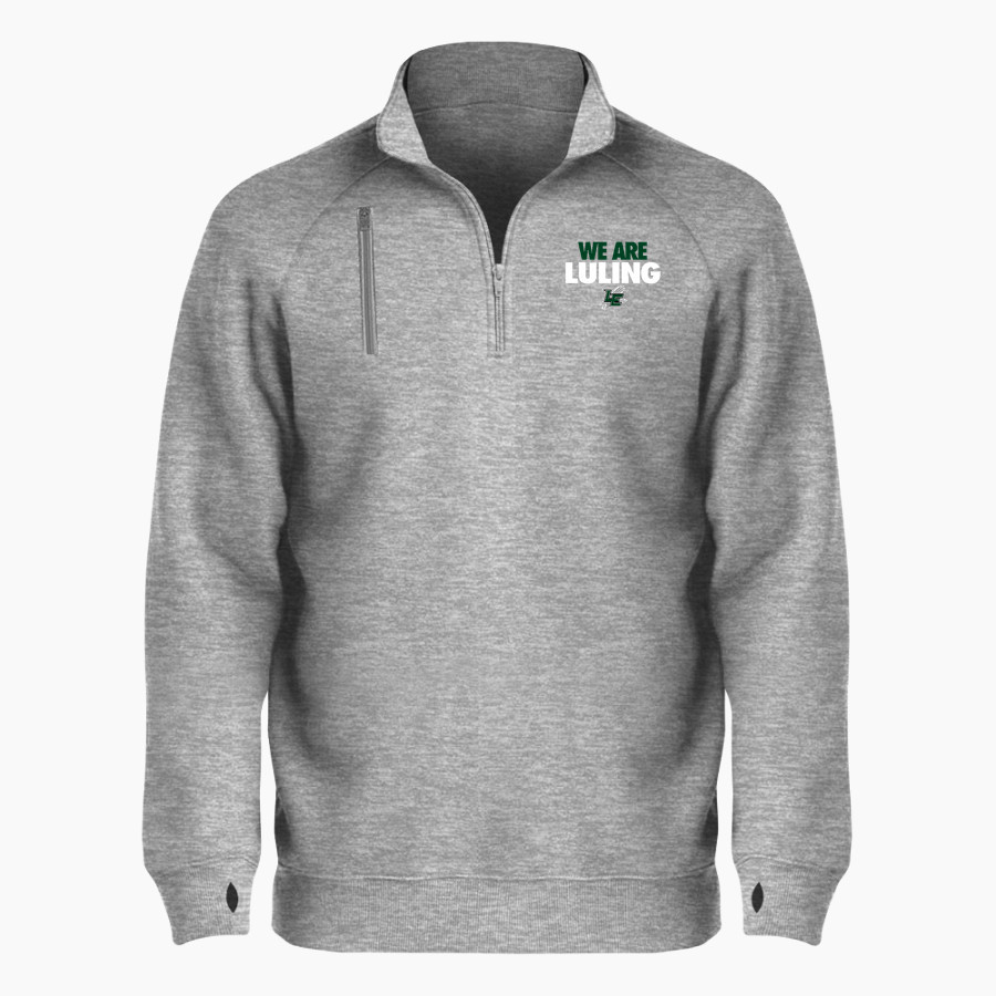 LULING HIGH SCHOOL EAGLES BSN SPORTS Men's Cotton Rich Fleece 1/4 Zip