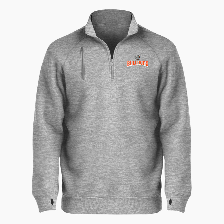 WATERLOO HIGH SCHOOL BULLDOGS <span class="pdp-name-mascot">WATERLOO BULLDOGS</span> BSN SPORTS Men's Cotton Rich Fleece 1/4 Zip