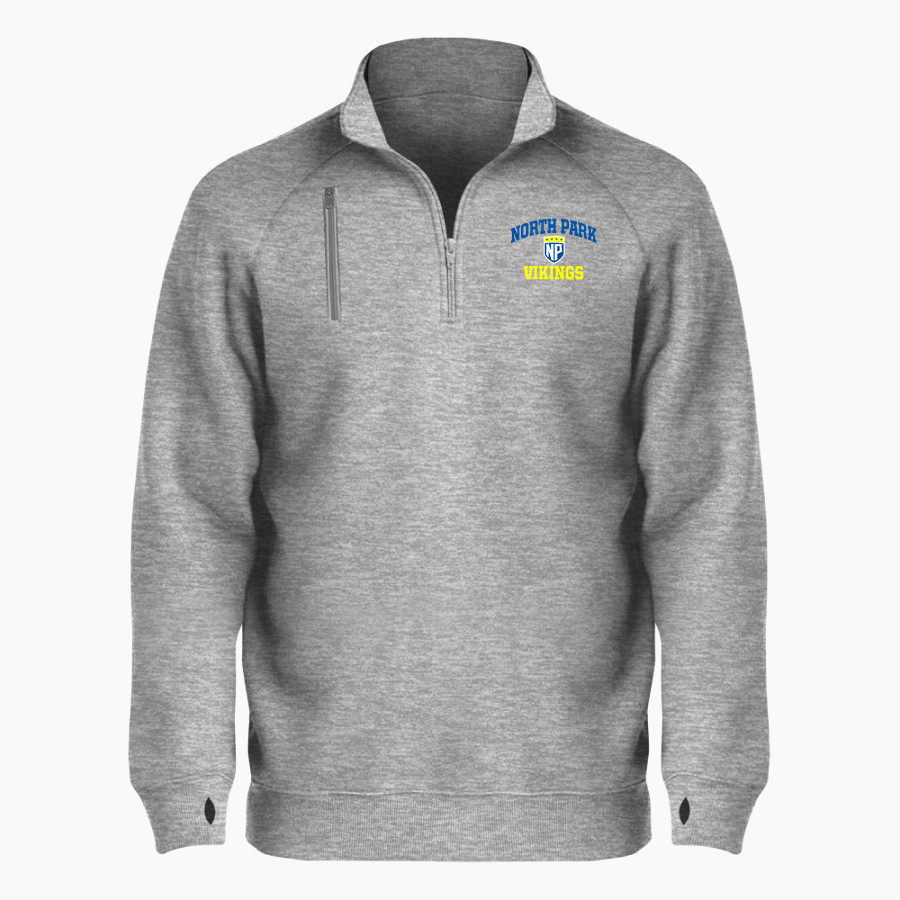 NORTH PARK UNIVERSITY Vikings BSN SPORTS Men's Cotton Rich Fleece 1/4 Zip
