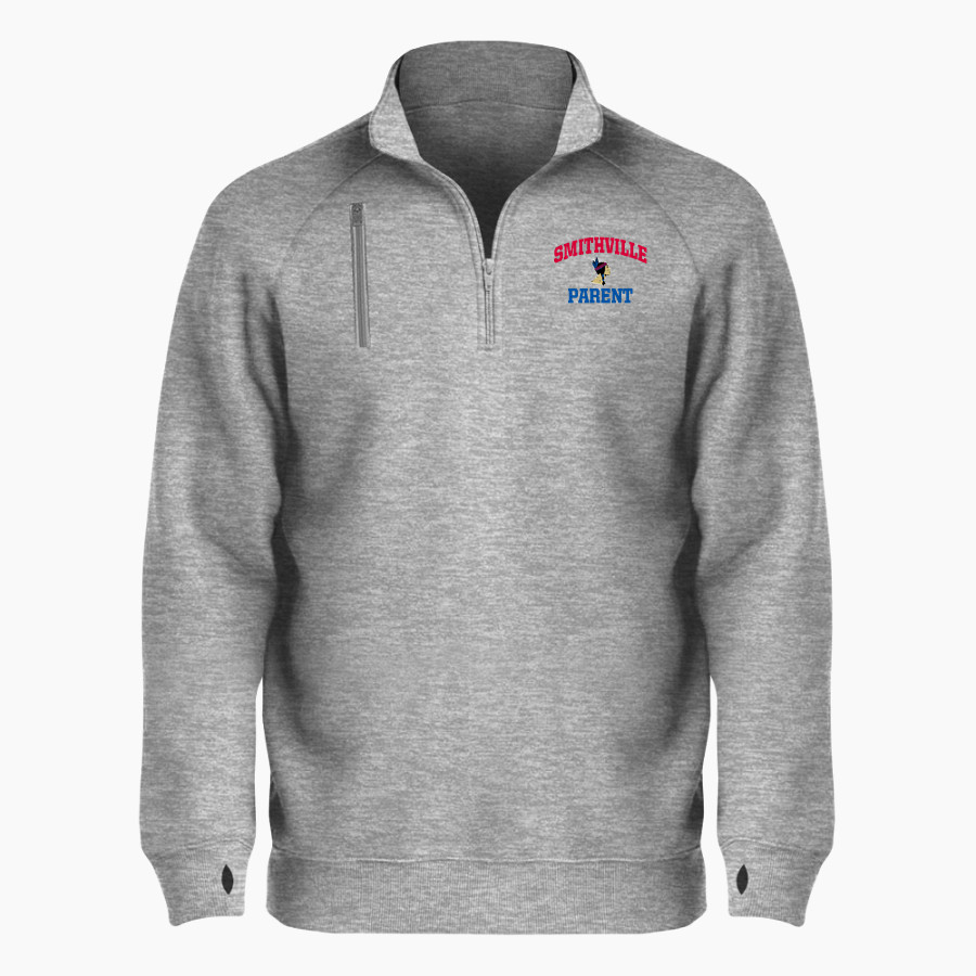 SMITHVILLE HIGH SCHOOL BRAVES <span class="pdp-name-mascot">SMITHVILLE BRAVES</span> BSN SPORTS Men's Cotton Rich Fleece 1/4 Zip