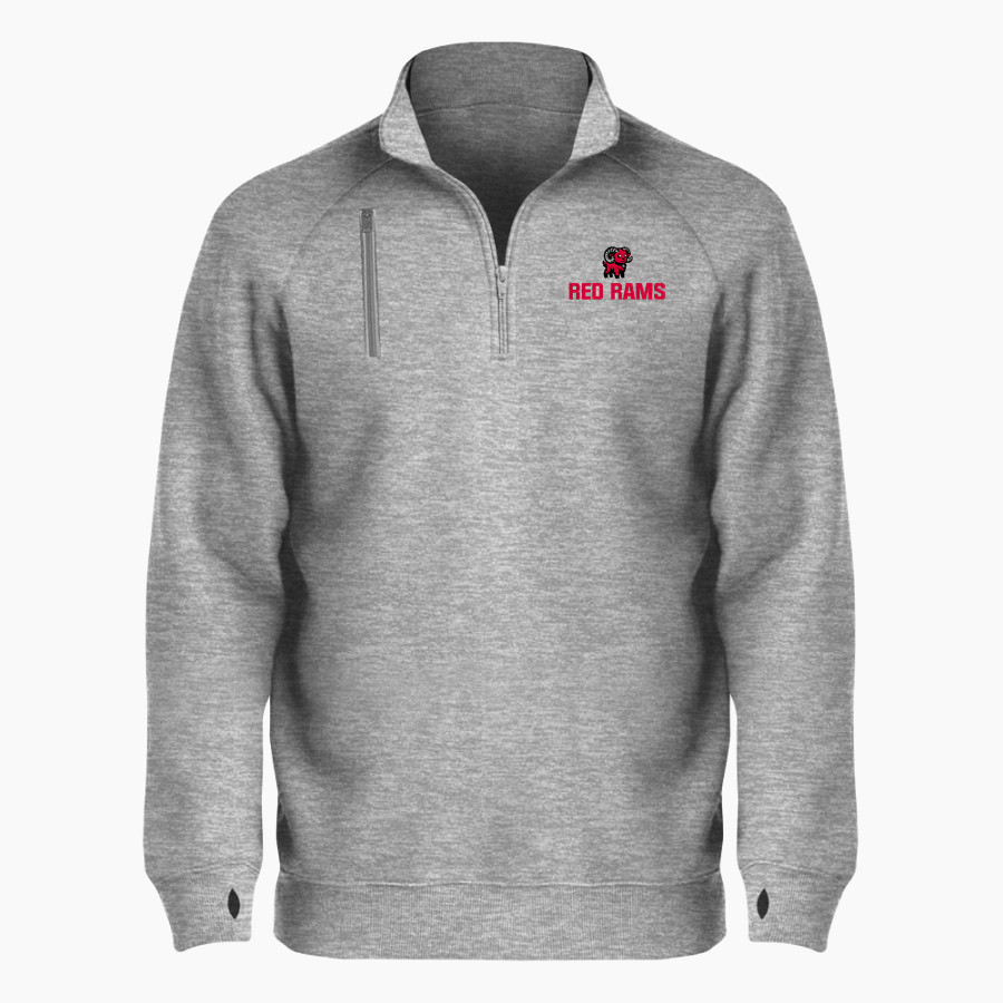 Jamesville DeWitt Red Rams <span class="pdp-name-mascot">Jamesville DeWitt Red Rams or JD Red Rams</span> BSN SPORTS Men's Cotton Rich Fleece 1/4 Zip