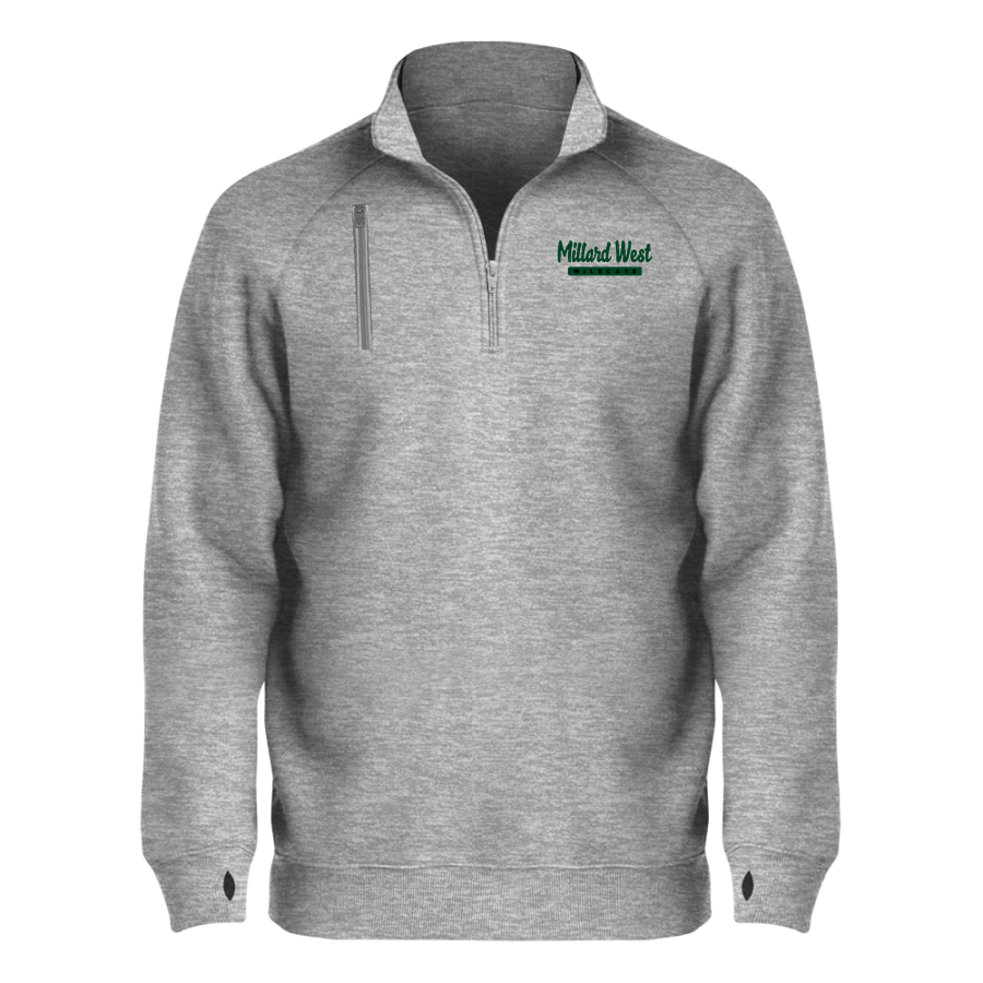 Millard West Wildcats <span class="pdp-name-mascot">Millard West Wildcats</span> BSN SPORTS Men's Cotton Rich Fleece 1/4 Zip