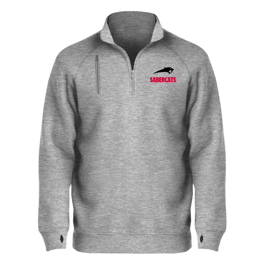 Sawtooth Sabercats <span class="pdp-name-mascot">Sawtooth Sabercats</span> BSN SPORTS Men's Cotton Rich Fleece 1/4 Zip