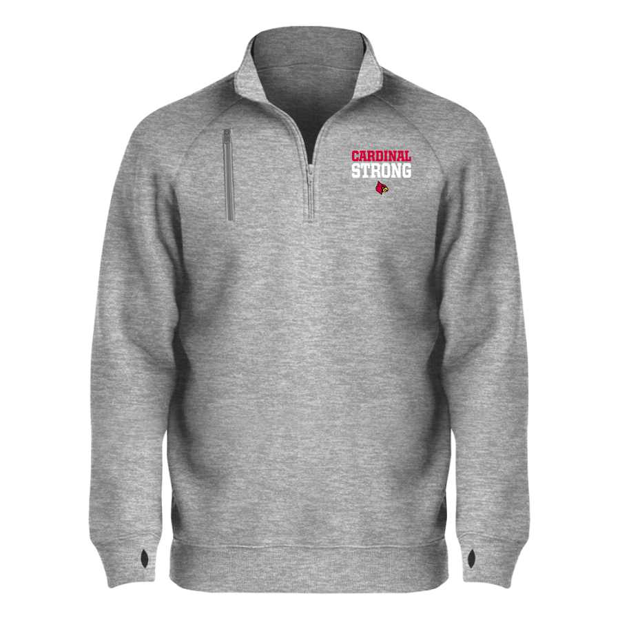St. Clement Cardinals <span class="pdp-name-mascot">St. Clement School Cardinals</span> BSN SPORTS Men's Cotton Rich Fleece 1/4 Zip