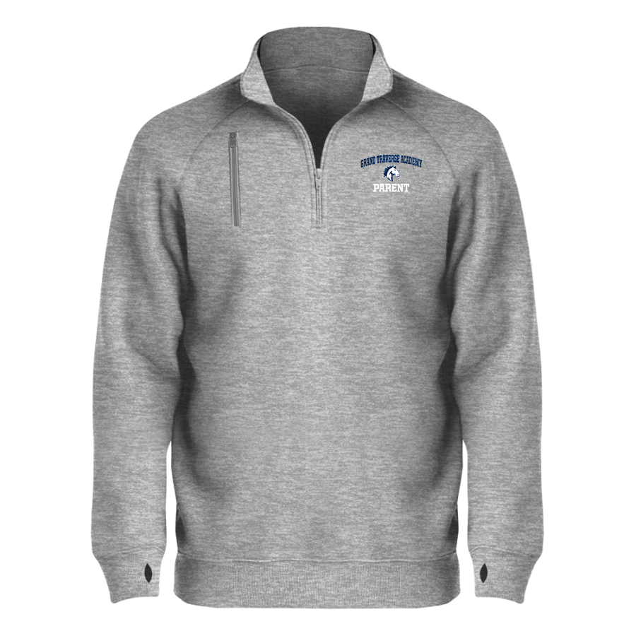 Grand Traverse Academy Mustangs <span class="pdp-name-mascot">Grand Traverse Academy Mustangs</span> BSN SPORTS Men's Cotton Rich Fleece 1/4 Zip