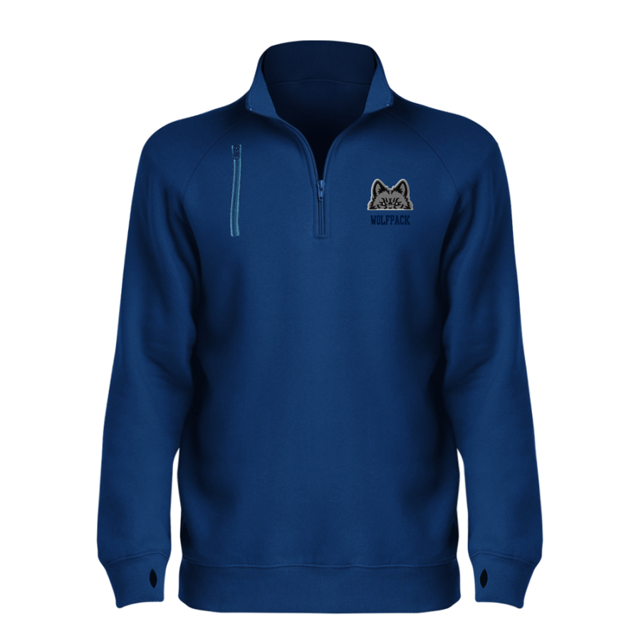 Madison College WolfPack <span class="pdp-name-mascot">Madison College Athletics WolfPack</span> BSN SPORTS Women's Cotton Rich Fleece 1/4 Zip