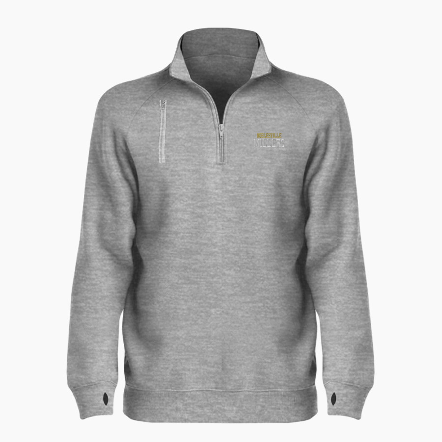 NOBLESVILLE MILLERS stronger together <span class="pdp-name-mascot">NOBLESVILLE MILLERS</span> BSN SPORTS Women's Cotton Rich Fleece 1/4 Zip