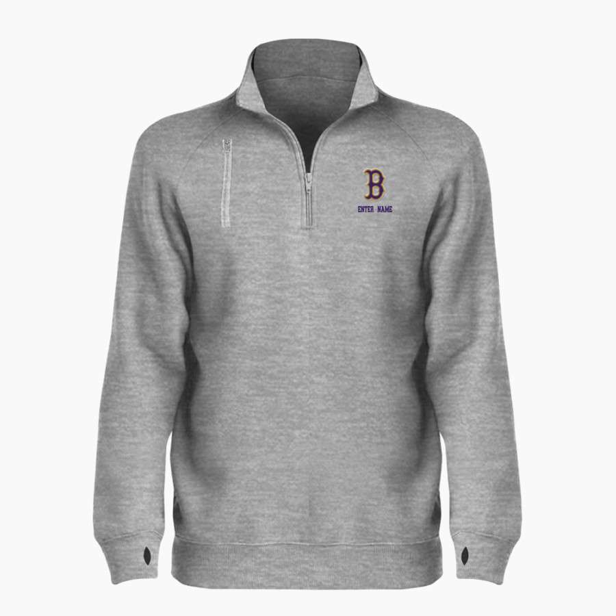 BALL HIGH SCHOOL GOLDEN TORNADOES BSN SPORTS Women's Cotton Rich Fleece 1/4 Zip