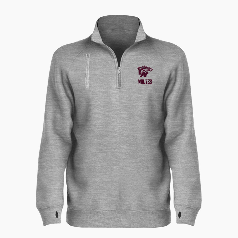 VAN NUYS HIGH SCHOOL WOLVES <span class="pdp-name-mascot">VAN NUYS WOLVES</span> BSN SPORTS Women's Cotton Rich Fleece 1/4 Zip