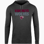VAN NUYS HIGH SCHOOL WOLVES <span class="pdp-name-mascot">VAN NUYS WOLVES</span> BSN SPORTS Men's Lightweight Tee Hoodie Front Thumbnail