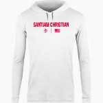 SANTIAM CHRISTIAN HIGH SCHOOL EAGLES <span class="pdp-name-mascot">SANTIAM CHRISTIAN EAGLES</span> BSN SPORTS Men's Lightweight Tee Hoodie Front Thumbnail