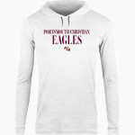 PORTSMOUTH CHRISTIAN ACADEMY EAGLES <span class="pdp-name-mascot">PORTSMOUTH AT DOVER EAGLES</span> BSN SPORTS Men's Lightweight Tee Hoodie Front Thumbnail