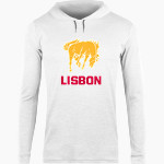 LISBON HIGH SCHOOL BRONCOS <span class="pdp-name-mascot">LISBON BRONCOS</span> BSN SPORTS Men's Lightweight Tee Hoodie Front Thumbnail