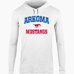 ARKOMA HIGH SCHOOL MUSTANGS <span class="pdp-name-mascot">ARKOMA MUSTANGS</span> BSN SPORTS Men's Lightweight Tee Hoodie Front Thumbnail