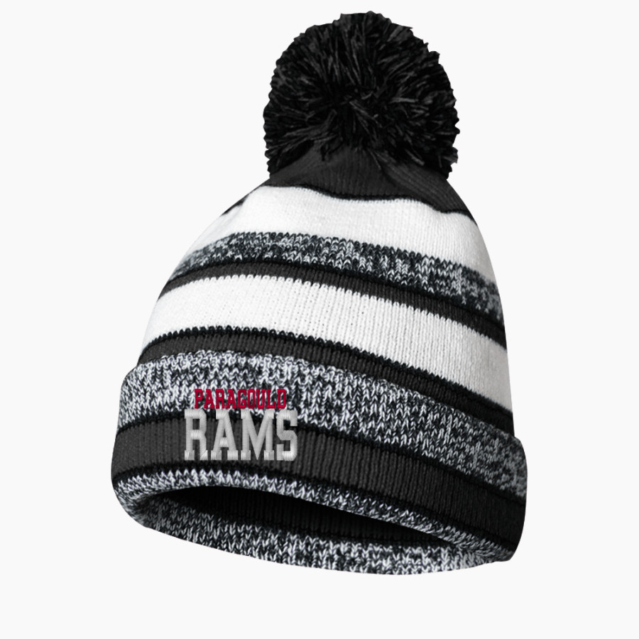 PARAGOULD HIGH SCHOOL RAMS BSN SPORTS Pom Beanie