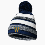 Warren Blue Devils <span class="pdp-name-mascot">Warren Blue Devils</span> BSN SPORTS Pom Beanie Front Thumbnail