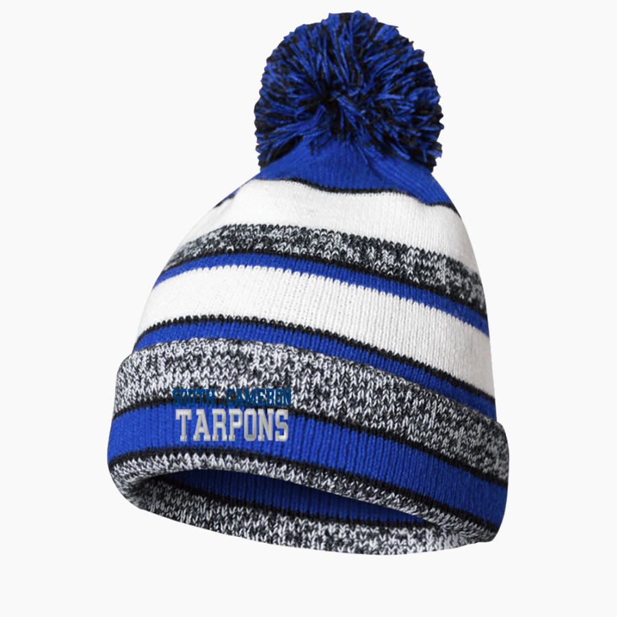 SOUTH CAMERON HIGH SCHOOL TARPONS BSN SPORTS Pom Beanie