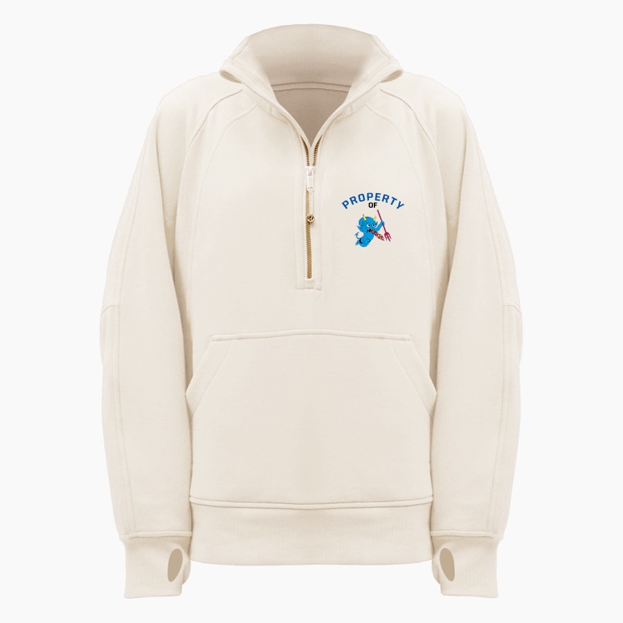 Roscoe Blue Devils <span class="pdp-name-mascot">Roscoe High School</span> lululemon Women's Scuba Oversized Funnel Neck Half Zip Long