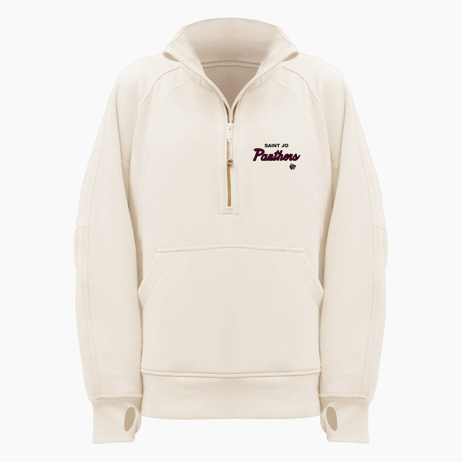 SAINT JO HIGH SCHOOL PANTHERS <span class="pdp-name-mascot">SAINT JO PANTHERS</span> lululemon Women's Scuba Oversized Funnel Neck Half Zip Long