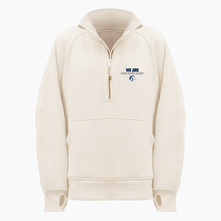 Grand Traverse Academy Mustangs <span class="pdp-name-mascot">Grand Traverse Academy Mustangs</span> lululemon Women's Scuba Oversized Funnel Neck Half Zip Long