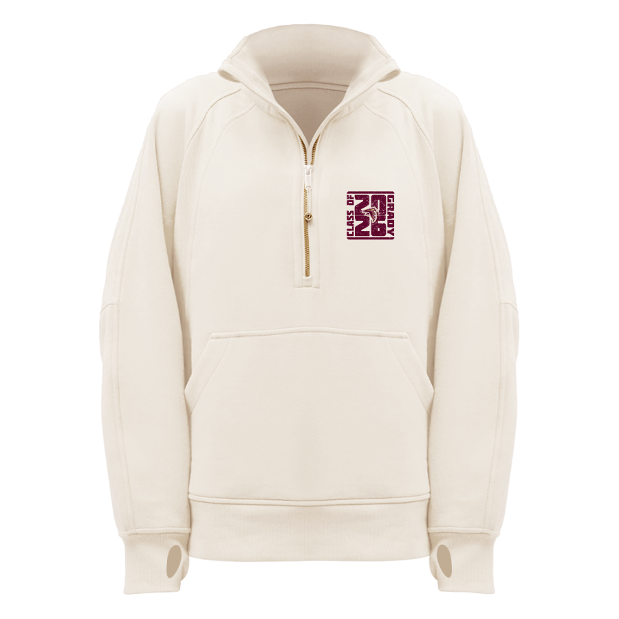 WM E GRADY VOC TECH SCHOOL FALCONS <span class="pdp-name-mascot">GRADY HIGH SCHOOL FALCONS</span> lululemon Women's Scuba Oversized Funnel Neck Half Zip Long