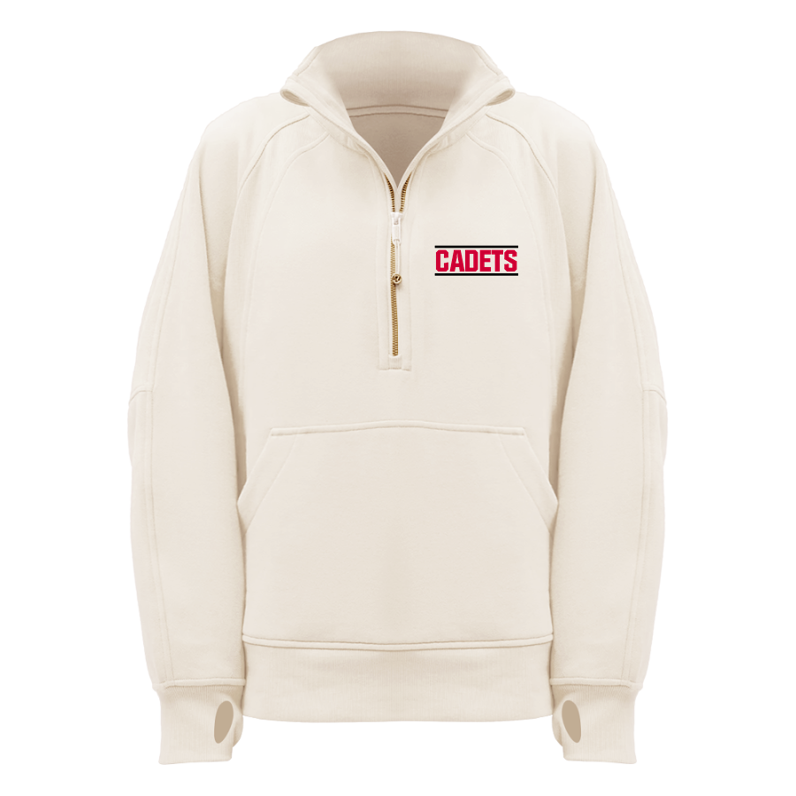 HILTON CADETS together we win <span class="pdp-name-mascot">HILTON CADETS</span> lululemon Women's Scuba Oversized Funnel Neck Half Zip Long
