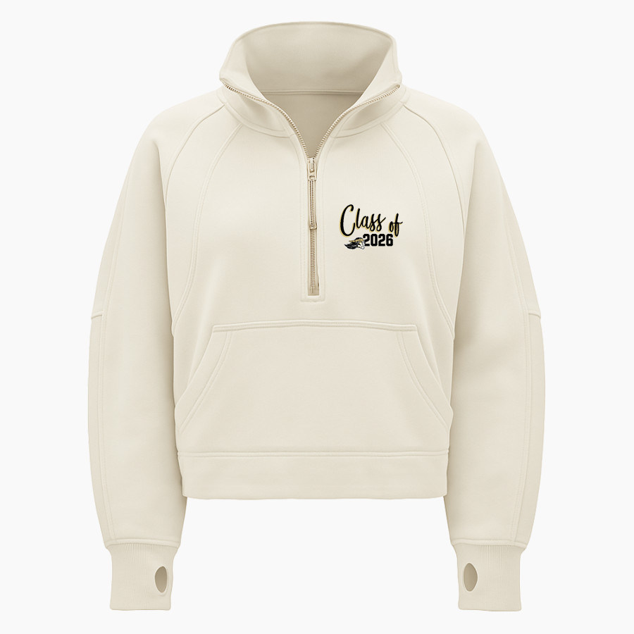 POTTSVILLE HIGH SCHOOL APACHES <span class="pdp-name-mascot">POTTSVILLE APACHES</span> lululemon Women's Scuba Oversized Funnel Neck Half Zip - Crop