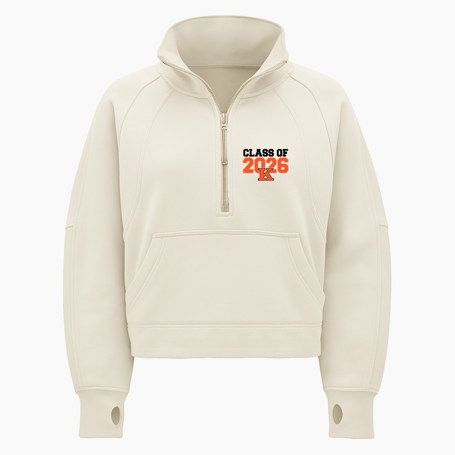 KINGSLEY HIGH SCHOOL STAGS <span class="pdp-name-mascot">KINGSLEY AREA STAGS</span> lululemon Women's Scuba Oversized Funnel Neck Half Zip - Crop