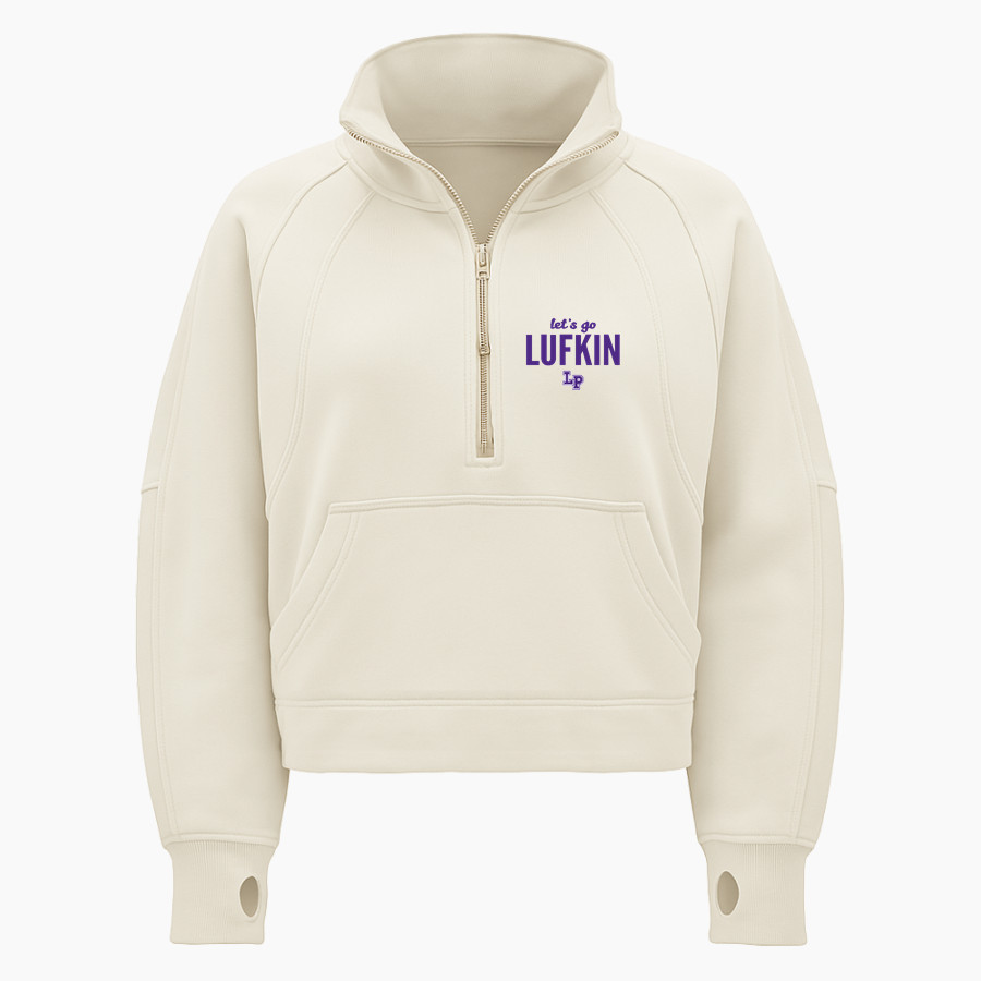 LUFKIN HIGH SCHOOL PANTHERS <span class="pdp-name-mascot">LUFKIN PANTHERS</span> lululemon Women's Scuba Oversized Funnel Neck Half Zip - Crop
