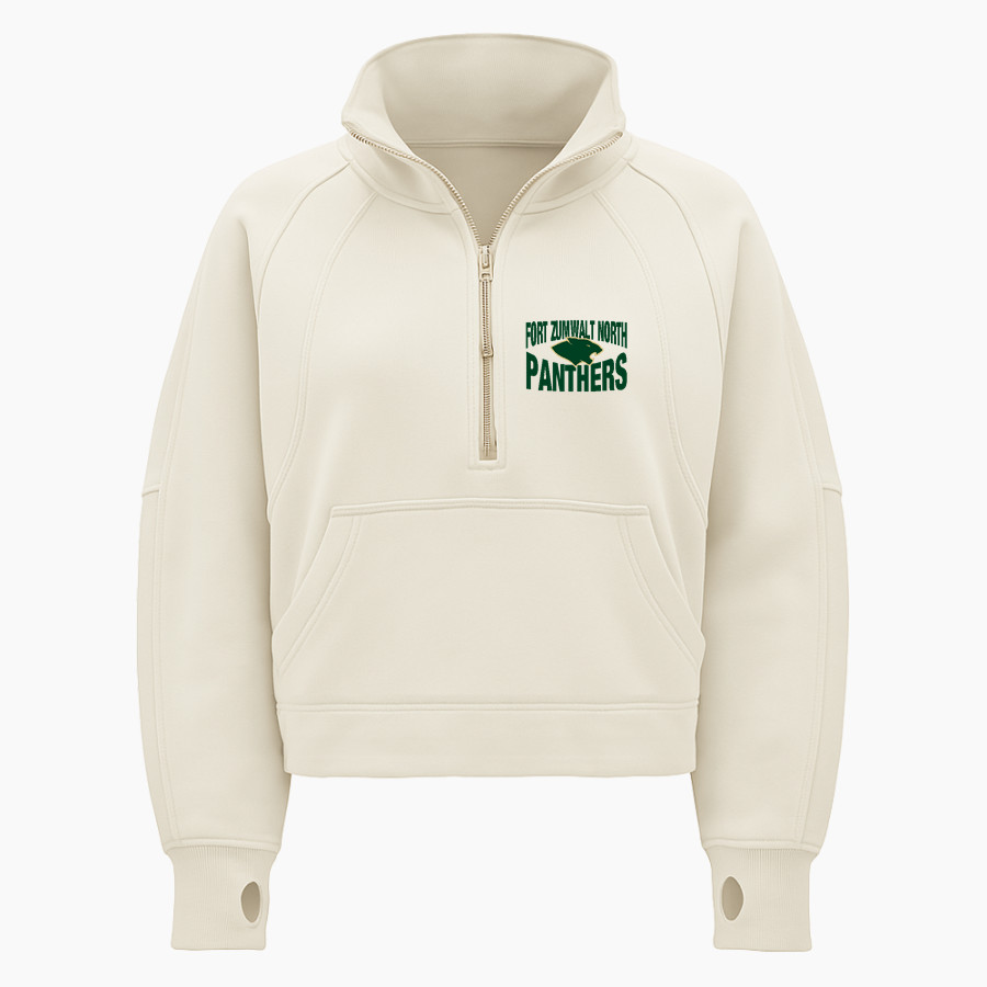 FORT ZUMWALT NORTH HIGH SCHOOL PANTHERS <span class="pdp-name-mascot">FORT ZUMWALT NORTH PANTHERS</span> lululemon Women's Scuba Oversized Funnel Neck Half Zip - Crop