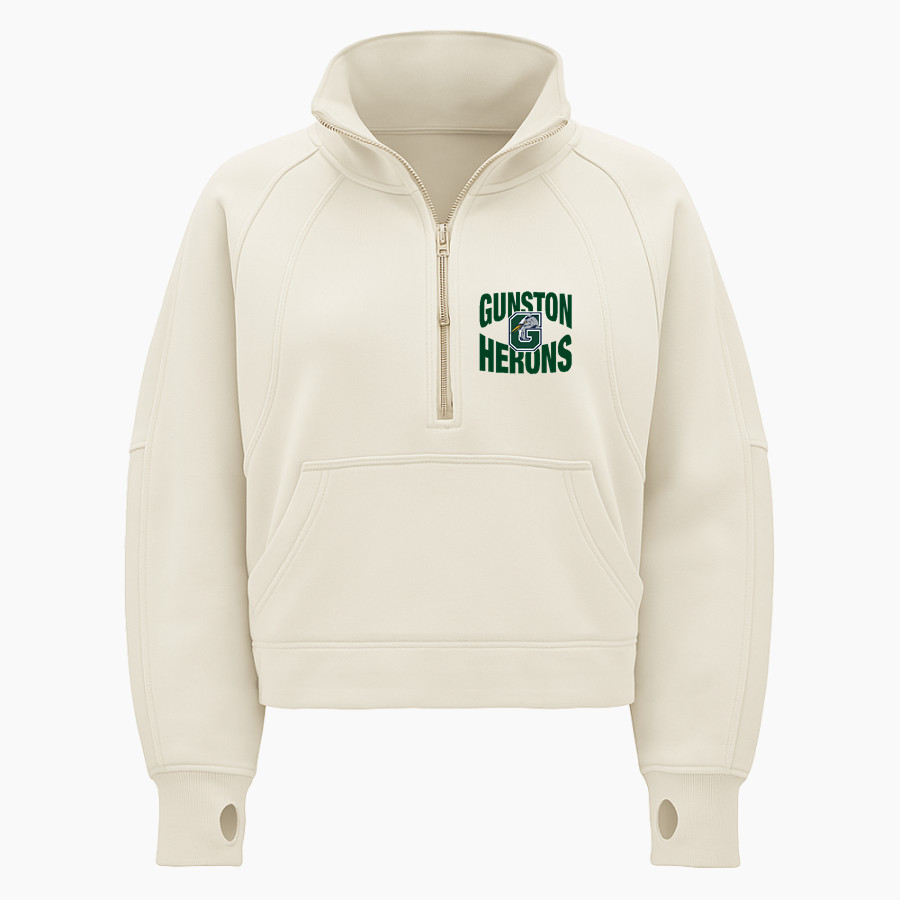 Gunston Herons lululemon Women's Scuba Oversized Funnel Neck Half Zip - Crop